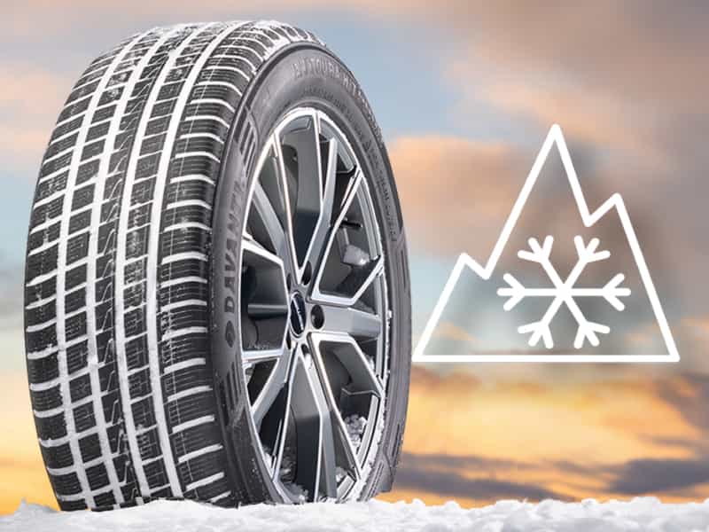 Una rueda Davanti con certificacion 3PMSF